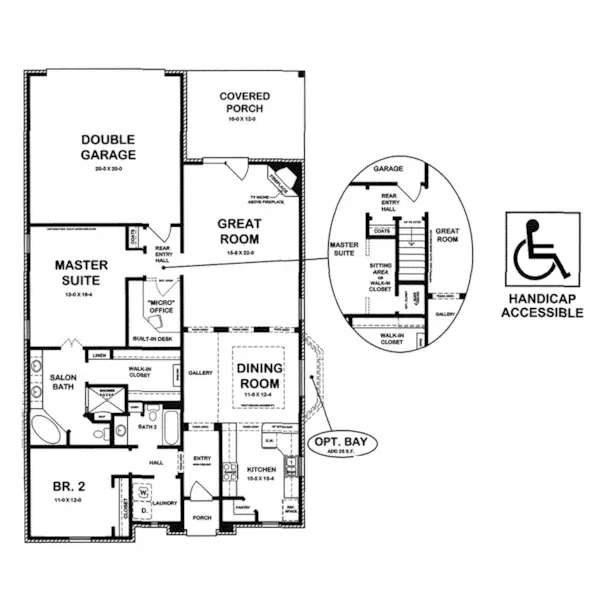 Prairie House Plan Optional Basement - Hatherly Ranch Home 060D-0209 - Shop House Plans and More