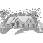 Ranch House Plan Front of Home - Becker Run Ranch Home 060D-0213 - Shop House Plans and More