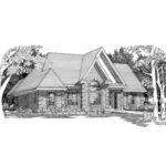 Ranch House Plan Front of Home - Allison Dell Ranch Home 060D-0214 - Shop House Plans and More