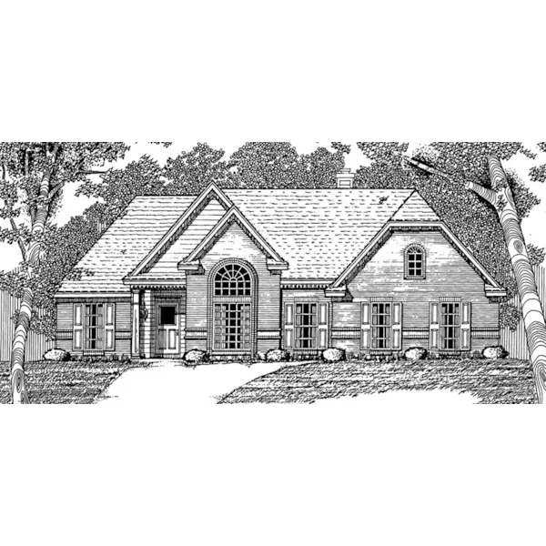 Ranch House Plan Front of Home - Anthony Mill Ranch Home 060D-0215 - Shop House Plans and More