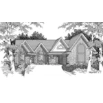 Ranch House Plan Front of Home - Lawnview Ranch Home 060D-0227 - Shop House Plans and More