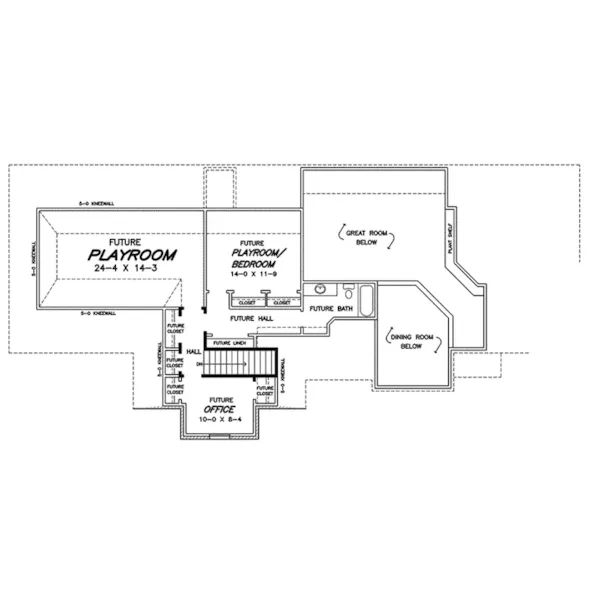 Traditional House Plan Second Floor - Felton Hill Traditional Home 060D-0230 - Shop House Plans and More