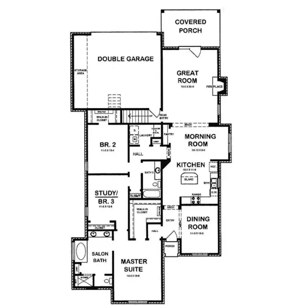 Prairie House Plan Optional Basement - Hancock European Home 060D-0231 - Shop House Plans and More