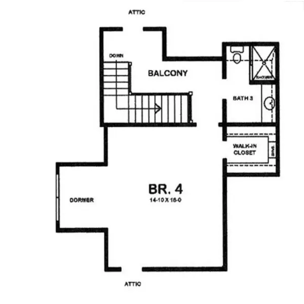 Ranch House Plan Second Floor - Hellmont Two-Story Home 060D-0232 - Shop House Plans and More