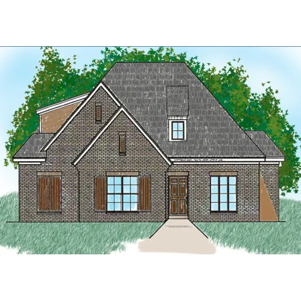 Ranch House Plan Front of Home - Hellmont Two-Story Home 060D-0232 - Shop House Plans and More