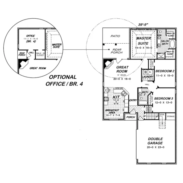 Rustic House Plan Optional Basement - Maculay Bay Ranch Home 060D-0235 - Shop House Plans and More