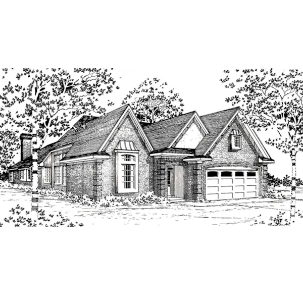 Ranch House Plan Front of Home - Peter Field Ranch Home 060D-0237 - Shop House Plans and More