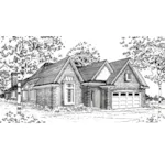 Ranch House Plan Front of Home - Peter Field Ranch Home 060D-0237 - Shop House Plans and More