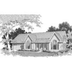 Ranch House Plan Front of Home - Rosales Ranch Home 060D-0239 - Shop House Plans and More