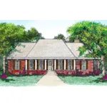 Ranch House Plan Front of Home - Southard Hill Ranch Home 060D-0241 - Shop House Plans and More