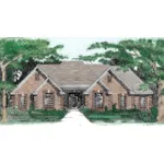 Ranch House Plan Front of Home - 060D-0242 - Shop House Plans and More