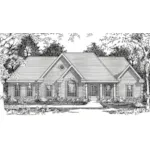 Ranch House Plan Front of Home - Rodney Lake Ranch Home 060D-0243 - Shop House Plans and More