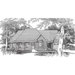 Ranch House Plan Front of Home - O'Neal Ranch Home 060D-0245 - Shop House Plans and More