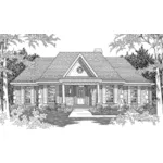 Traditional House Plan Front of Home - Janice Park Southern Home 060D-0248 - Shop House Plans and More