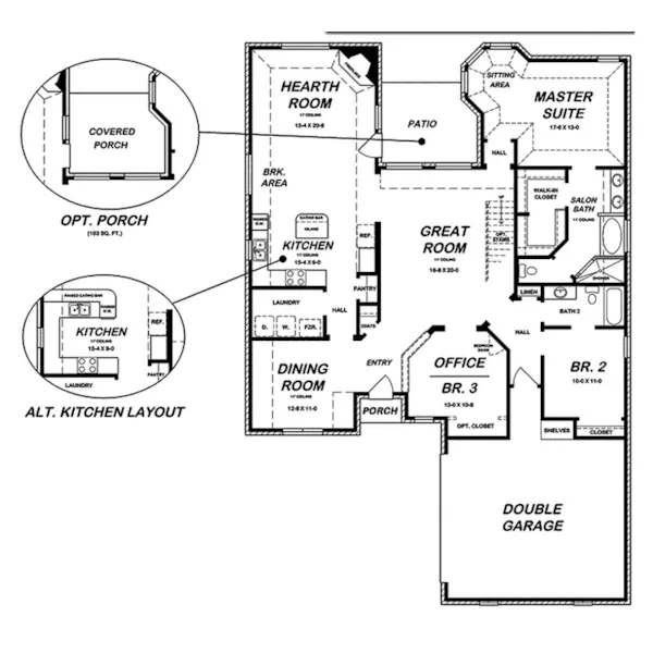 Rustic House Plan First Floor - James Bay European Home 060D-0251 - Shop House Plans and More