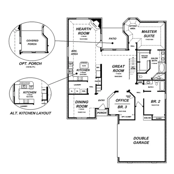 Rustic House Plan Optional Basement - James Bay European Home 060D-0251 - Shop House Plans and More