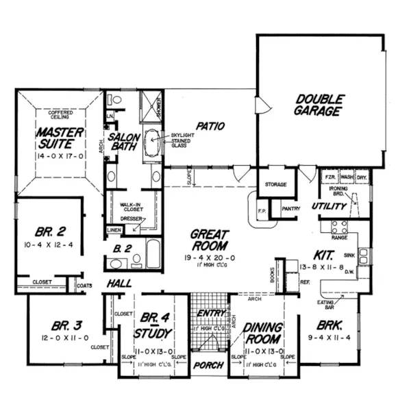 Ranch House Plan First Floor - Elderhaven Ranch Home 060D-0256 - Shop House Plans and More