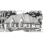 Ranch House Plan Front of Home - Elderhaven Ranch Home 060D-0256 - Shop House Plans and More