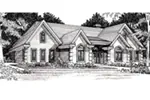 Saltbox House Plan Front of House 060D-0257