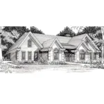 Ranch House Plan Front of House 060D-0257