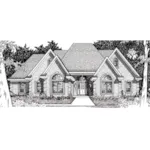 Traditional House Plan Front of Home - Abbey Harbor Ranch Home 060D-0261 - Shop House Plans and More