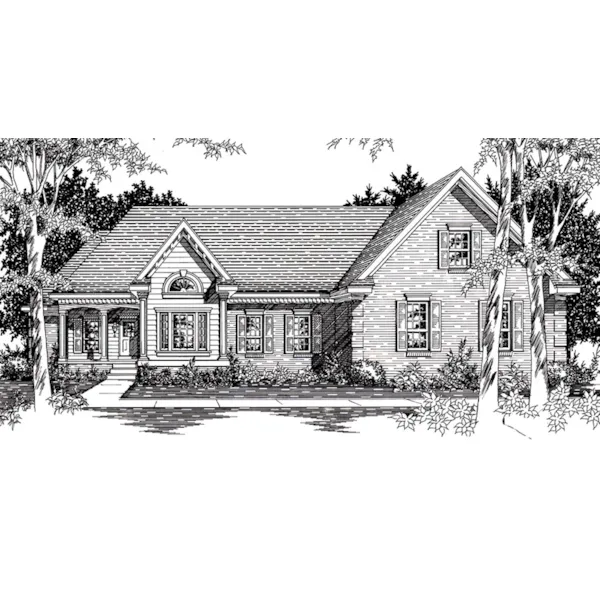 Ranch House Plan Front of Home - Baxley Ranch Home 060D-0263 - Shop House Plans and More