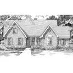 Ranch House Plan Front of Home - Hessey Ranch Home 060D-0267 - Shop House Plans and More