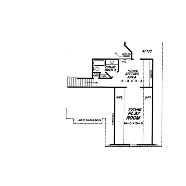 Ranch House Plan Second Floor - Macklyn Cove Ranch Home 060D-0272 - Shop House Plans and More