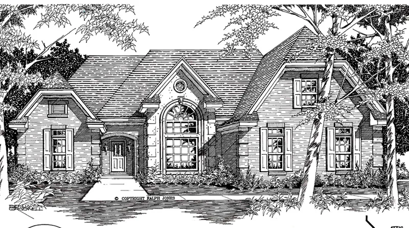 Ranch House Plan Front of Home - 060D-0272 - Shop House Plans and More