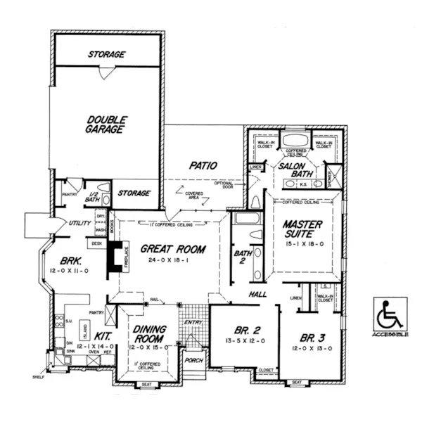 Traditional House Plan First Floor - 060D-0277 - Shop House Plans and More