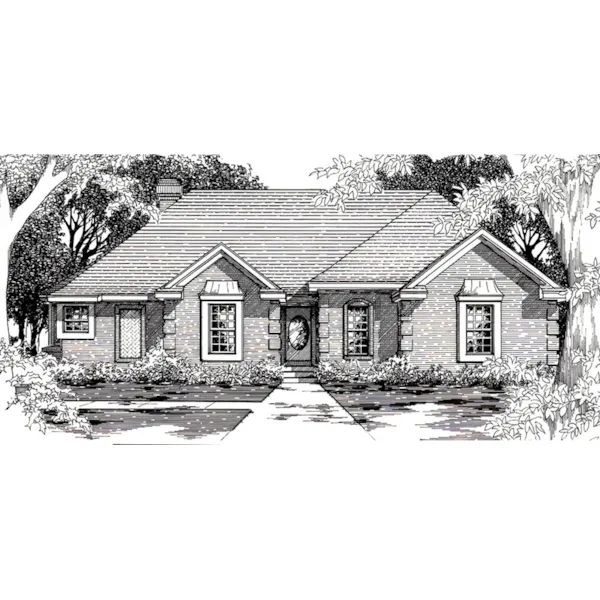 Traditional House Plan Front of Home - 060D-0277 - Shop House Plans and More