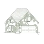 Traditional House Plan Front of Home - Stauffer European Home 060D-0281 - Shop House Plans and More