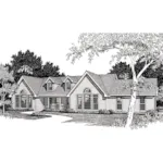 Front of Home - Wynnburg Bay Ranch Home 060D-0285 - Shop House Plans and More