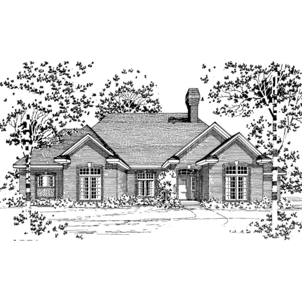 Ranch House Plan Front of Home - Verrado Ranch Home 060D-0286 - Shop House Plans and More