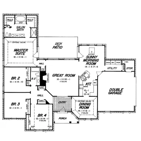 First Floor - Kirk Park Ranch Home 060D-0294 - Shop House Plans and More