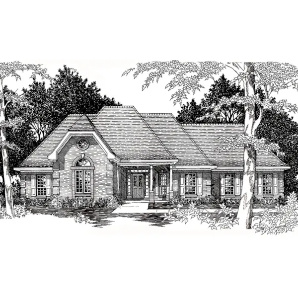 Front of Home - Kirk Park Ranch Home 060D-0294 - Shop House Plans and More