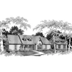 Ranch House Plan Front of Home - Astor Country Ranch Home 060D-0301 - Shop House Plans and More