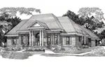 Ranch House Plan Front of Home - 060D-0302 - Shop House Plans and More