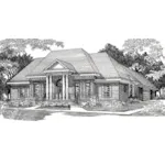 Southern Plantation House Plan Front of Home - Grimaldi Ranch Home 060D-0302 - Shop House Plans and More