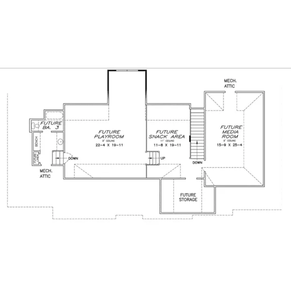 Ranch House Plan Second Floor - Ashworth Traditional Ranch Home 060D-0305 - Shop House Plans and More