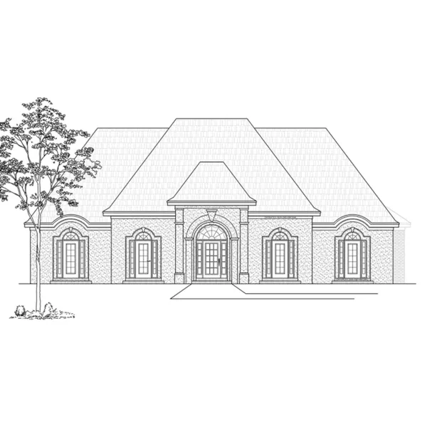 Traditional House Plan Front of Home - Blackcreek European Home 060D-0306 - Shop House Plans and More