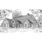 Ranch House Plan Front of Home - Burgundy Hill Ranch Home 060D-0307 - Shop House Plans and More