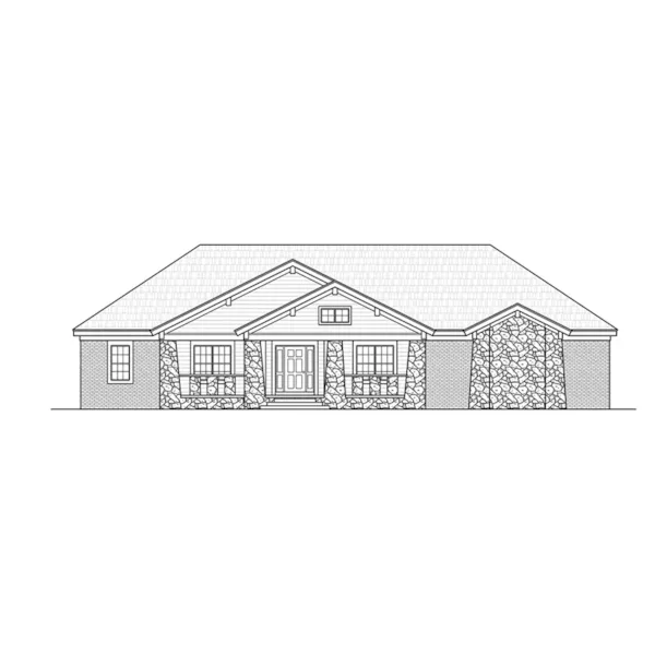 Ranch House Plan Front of Home - Davan Ranch Home 060D-0311 - Shop House Plans and More