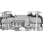 Traditional House Plan Front of Home - Ellie Lane Traditional Home 060D-0313 - Shop House Plans and More