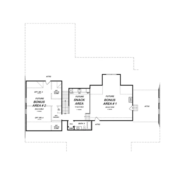 Ranch House Plan Second Floor - Haddock Cove Country Home 060D-0319 - Shop House Plans and More