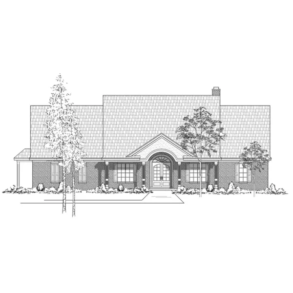 Ranch House Plan Front of Home - Haddock Cove Country Home 060D-0319 - Shop House Plans and More