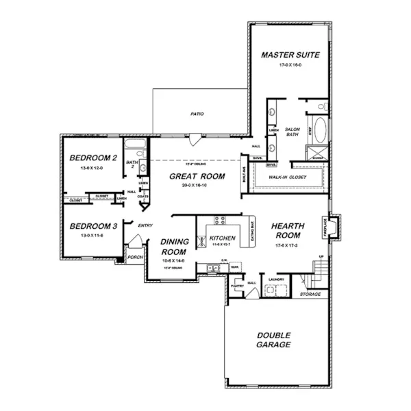 Country French House Plan First Floor - Lantern Luxury Home 060D-0323 - Shop House Plans and More