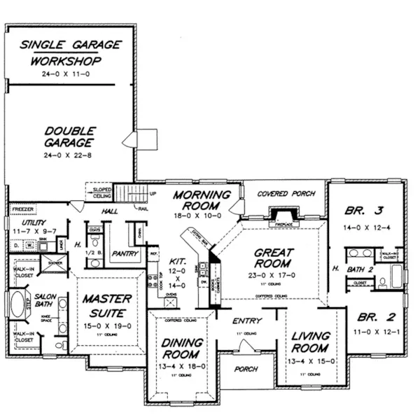 Traditional House Plan First Floor - Mallard Trail Luxury Home 060D-0325 - Shop House Plans and More