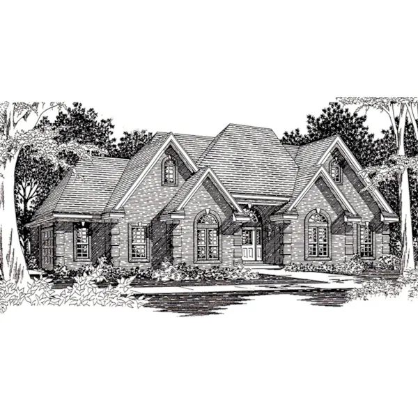 Traditional House Plan Front of Home - Mallard Trail Luxury Home 060D-0325 - Shop House Plans and More