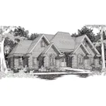 Traditional House Plan Front of Home - Mallard Trail Luxury Home 060D-0325 - Shop House Plans and More